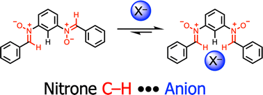 Graphical abstract: Anion receptors with nitrone C–H hydrogen bond donors