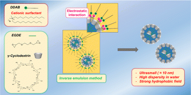 Graphical abstract: Preparation of ultrasmall cyclodextrin nanogels by an inverse emulsion method using a cationic surfactant