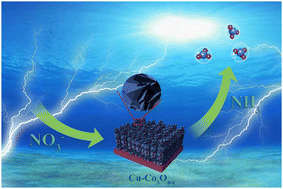 Graphical abstract: Coupling Cu doping and oxygen vacancies in Co3O4 for efficient electrochemical nitrate conversion to ammonia