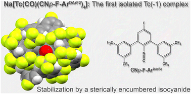 Graphical abstract: Na[Tc(CO)(CNp-F-ArDArF2)4]: an isocyanide analogue of the elusive Na[Tc(CO)5]