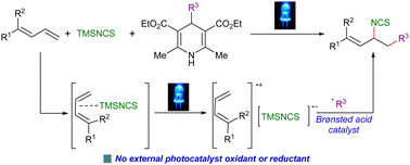 Graphical abstract: Organocatalytic photoinduced carboamination of dienes