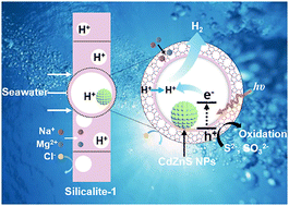 Graphical abstract: Hierarchical zeolites containing embedded Cd0.2Zn0.8S as a photocatalyst for hydrogen production from seawater