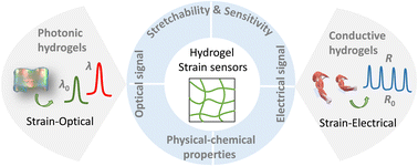 Graphical abstract: Nanocomposite hydrogels for strain sensing based on optical and electrical signals: a review