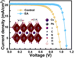 Graphical abstract: Efficient inverted CsPbI3 inorganic perovskite solar cells achieved by facile surface treatment with ethanolamine