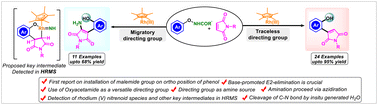 Graphical abstract: Carboamination and olefination: ortho C–H functionalization of phenoxyacetamide