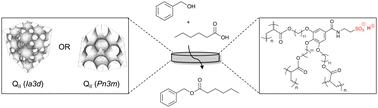 Graphical abstract: Sulfonic-acid-based lyotropic bicontinuous cubic polymer network for molecular-size-selective heterogeneous catalysis