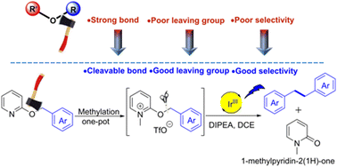 Graphical abstract: Homocoupling of benzyl pyridyl ethers via visible light-mediated deoxygenation