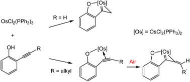 Graphical abstract: Fused metallacyclopropenes from alkynylphenols