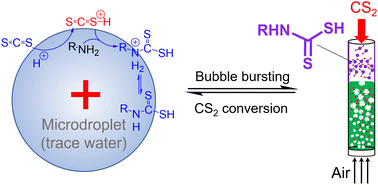 Graphical abstract: Microdroplet accelerated reaction for high-efficiency carbon disulfide conversion