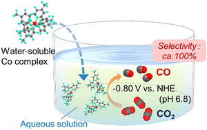 Graphical abstract: Highly selective CO2 electrolysis in aqueous media by a water-soluble cobalt dimethyl-bipyridine complex