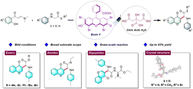Graphical abstract: Visible-light-enabled cascade cross-dehydrogenative-coupling/cyclization to construct α-chromone substituted α-amino acid derivatives
