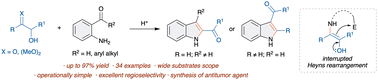 Graphical abstract: An interrupted Heyns rearrangement approach for the regioselective synthesis of acylindoles