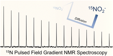 Graphical abstract: Tracking nitrite's deviation from Stokes–Einstein predictions with pulsed field gradient 15N NMR spectroscopy