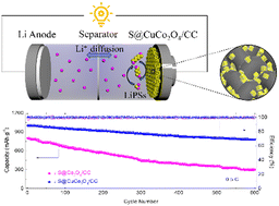 Graphical abstract: Design of a sulfur host with CuCo2O4 supported on carbon cloth for lithium sulfur batteries