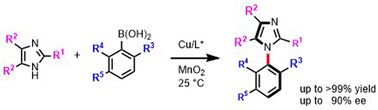 Graphical abstract: First atroposelective Chan–Lam coupling for the synthesis of C–N linked biaryls