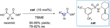 Graphical abstract: Organocatalytic enantioselective decarboxylative protonation of α-alkyl-α-aryl malonate monoesters