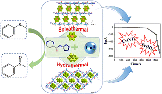 Graphical abstract: New pyrimidine-amide-tetrazole ligand derived polyoxometalate-based copper complexes as catalysts for sulfide-sulfoxide transformation and electrochemical sensors