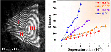 Graphical abstract: Anisotropy of growth hillocks on KDP crystal (101) faces observed by in situ interferometry