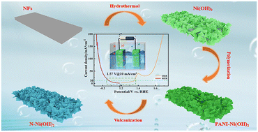 Graphical abstract: Construction of N-doped nickel sulfide nanosheets via PANI as a nitrogen donor for superior electrocatalytic water splitting