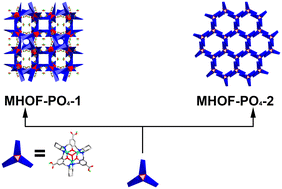 Graphical abstract: Synthesis and characterization of two metallo-hydrogen-bonded organic frameworks with diverse structures and properties