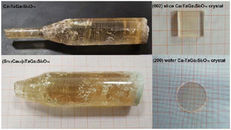 Graphical abstract: Piezoelectric properties of (Sr0.2Ca0.8)3TaGa3Si2O14 and Ca3TaGa3Si2O14 single crystals grown via vertical Bridgman method