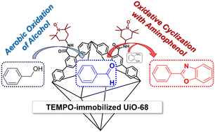 Graphical abstract: TEMPO-immobilized metal–organic frameworks for efficient oxidative coupling of 2-aminophenols and aldehydes to benzoxazoles