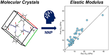 Graphical abstract: Exploration of elastic moduli of molecular crystals via database screening by pretrained neural network potential