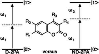 Graphical abstract: Degenerate and non-degenerate two-photon absorption of coumarin dyes