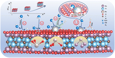 Graphical abstract: Single atom supported on MXenes for the alkaline hydrogen evolution reaction: species, coordination environment, and action mechanism