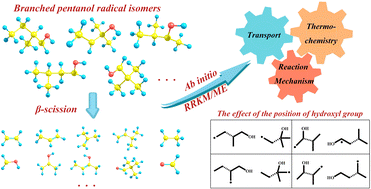 Graphical abstract: Theoretical investigation on isomerization and decomposition reactions of pentanol radicals-part I: branched pentanol isomers