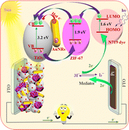 Graphical abstract: AuNRs attached TiO2 NPs modified by cobalt-imidazolate frameworks as exceptional materials to improve the energy conversion efficiency of dye-sensitized solar cells