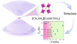 Graphical abstract: Pressure effect on the magnetism and crystal structure of magnetoelectric metal–organic framework [CH3NH3][Co(HCOO)3]