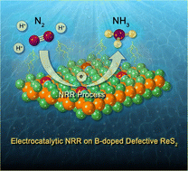 Graphical abstract: Unleashing the power of boron: enhancing nitrogen reduction reaction through defective ReS2 monolayers