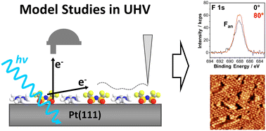 Graphical abstract: Adsorption and thermal evolution of [C1C1Im][Tf2N] on Pt(111)