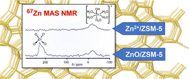 Graphical abstract: Quantitative 67Zn, 27Al and 1H MAS NMR spectroscopy for the characterization of Zn species in ZSM-5 catalysts