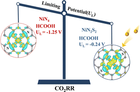 Graphical abstract: N,S coordination in Ni single-atom catalyst promoting CO2RR towards HCOOH