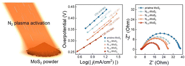 Graphical abstract: Enhanced electrocatalytic hydrogen evolution from nitrogen plasma-tailored MoS2 nanostructures