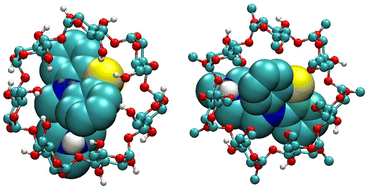 Graphical abstract: Host–guest systems for the SAMPL9 blinded prediction challenge: phenothiazine as a privileged scaffold for binding to cyclodextrins