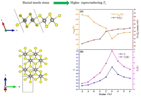 Graphical abstract: First-principles prediction of superconducting properties of monolayer 1T′-WS2 under biaxial tensile strain
