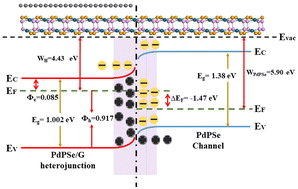 Graphical abstract: Contact evaluation of the penta-PdPSe/graphene vdW heterojunction: tuning the Schottky barrier and optical properties