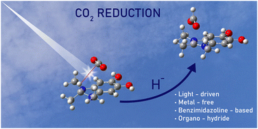 Graphical abstract: Reduction of CO2 in the presence of light via excited-state hydride transfer reaction in a NADPH-inspired derivative
