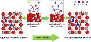 Graphical abstract: Local hydrogen bonding environment induces the deprotonation of surface hydroxyl for continuing ammonia decomposition