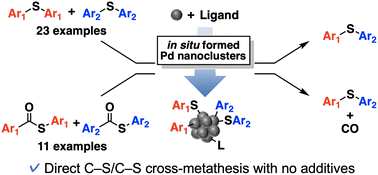 Graphical abstract: Direct thioether metathesis enabled by in situ formed Pd nanocluster catalysts