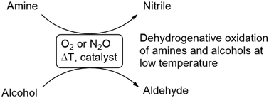 Graphical abstract: Mild and selective transformations of amines and alcohols through bioinspired oxidation with nitrous oxide or oxygen