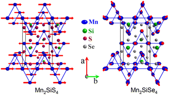 Graphical abstract: Magnetic structures and excitations in sawtooth olivine chalcogenides Mn2SiX4 (X = S, Se)