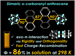 Graphical abstract: High radiative efficiency based on intramolecular charge transfer in a 9,9′-bianthracene-ortho-carboranyl luminophore