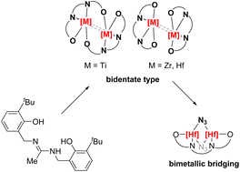 Graphical abstract: N-aryloxide-amidinate group 4 metal complexes