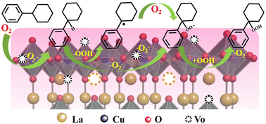 Graphical abstract: A-site defective La2−xCuO4 perovskite-type oxides for efficient oxidation of cyclohexylbenzene