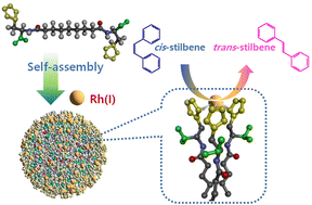Graphical abstract: Rh-coordinated histidyl bolaamphiphile assembly: a catalyst for the isomerization of cis-stilbene and cis-alkene