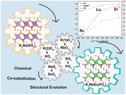 Graphical abstract: Co-substitution design: a new glaserite-type rare-earth phosphate K2RbSc(PO4)2 with high structural tolerance